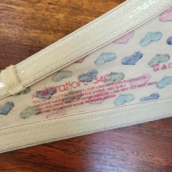 Xhilaration 34C Hearts Bra Pushup Strapless White - Picture 5 of 5